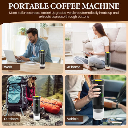 Portesso cafetera portátil - Espresso cremoso sin enchufes